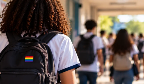 Corredor Escolar com Orgulho e Inclusão
